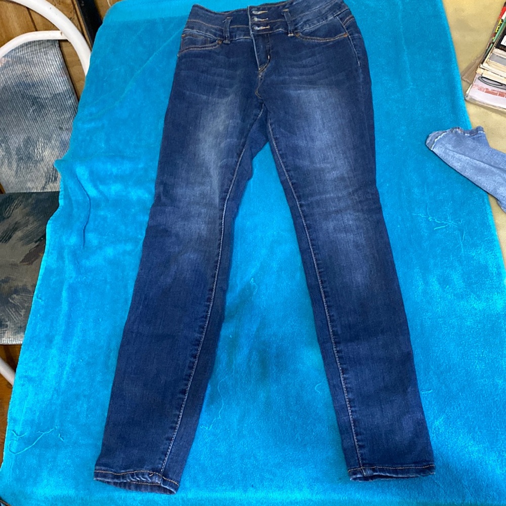 High rise push up skinny jeans capris